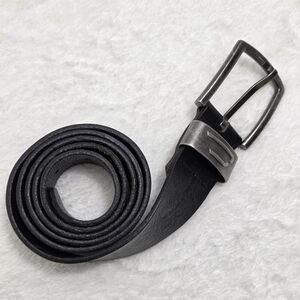 Diesel Black‎ Leather Belt with Silver Buckle size 38"